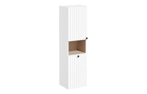 VitrA Root Groove 40cm 2 Door Semi-Tall Unit w/Laundry Basket (LH Hinge) - Matt White
